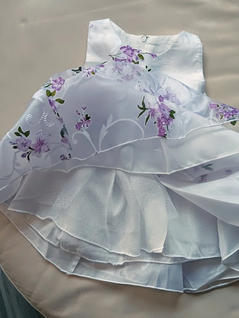 💜 Baby Girl 9-12M Purple Floral Special Occasion Dress